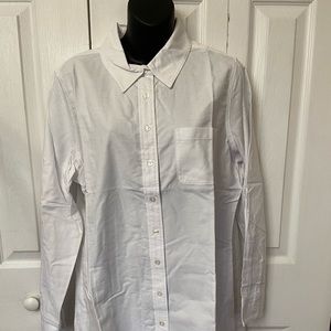 Denim & Company Womens Button Up Blouse White New